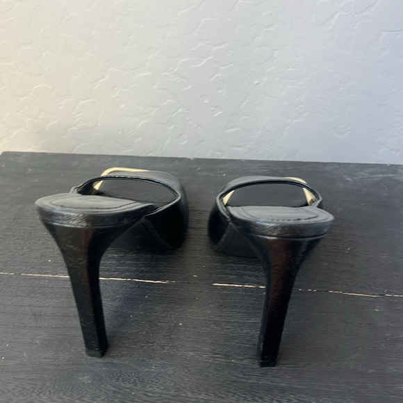 DKNY Arleen Vegan Leather Women’s Black Open Toe Heel Sandals/Sz:8 - Picture 4 of 6